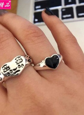 simple Black heart fashion knuckle ring female accessories