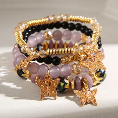 跨境热销款手链蝴蝶手串套装