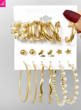 hyperbole Pearl alloy Earrings Butterfly Women studs jewelry