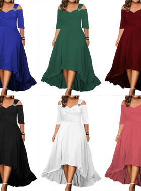 Sexy dress summer plus size women's long skirt temperament