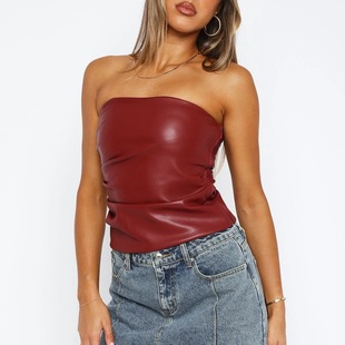 chest wrapped vest women 女上衣 strapless sexy Fashion top