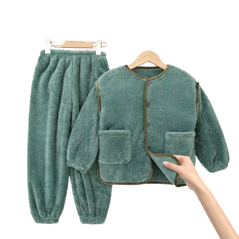 儿童法兰绒居家服日系秋冬季