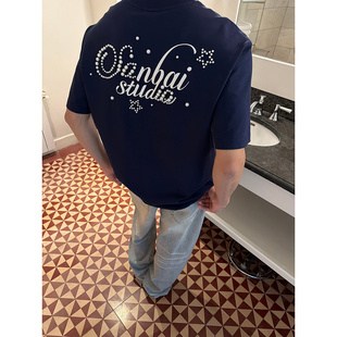 SANBAI 叁佰【凉感珍珠T】美式宽松T恤男士285G索罗娜抑菌T01短袖