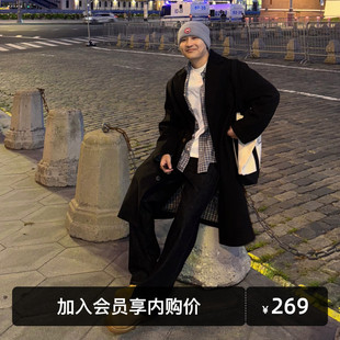 秋冬长毛呢大衣男款 柴斯特大衣 高级加厚休闲外套 叁佰 SANBAI