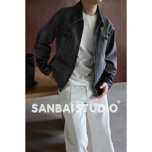 SANBAI叁佰水洗牛仔夹克