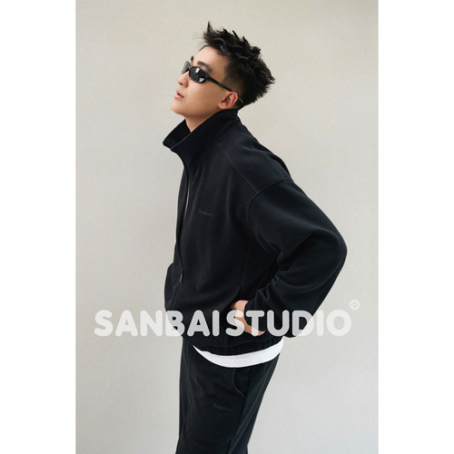 开衫卫衣华夫格SANBAI叁佰