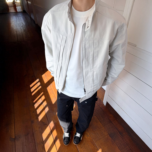 SANBAI美式复古珠帆外套