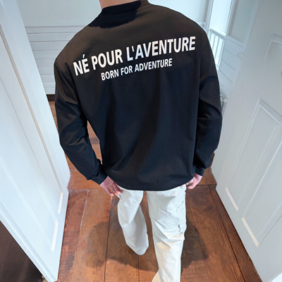 SANBAI叁佰防晒速干撞色印花长袖