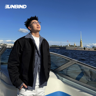 假两件秋装 男士 外套高级休闲宽松潮流夹克 一衣三穿 3UNBIND