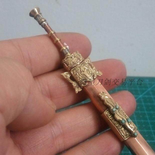 【微型手工模型】微型仿曹操剑 微型刀剑全手工diy制作(未开刃)