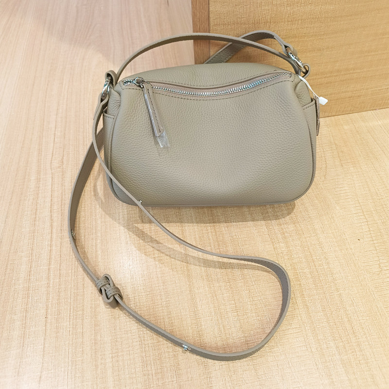 通勤简约日韩头层牛皮横款真皮小方包原创复古女士枕头单肩斜挎包