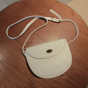 森系复古日韩简约头层牛皮马鞍小包原创女士软皮单肩包手机斜挎包