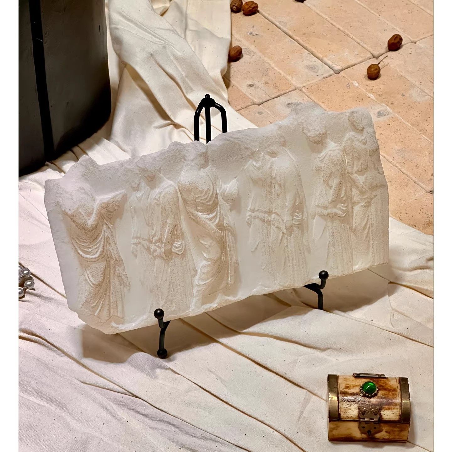 复古浮雕人物装饰摆件欧式古典家居客厅工艺品仿玉石墙面挂饰,家居饰品,装饰摆件,淘宝优惠券,粉丝福利购,淘宝优惠卷