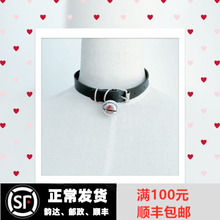 情趣牵引女仆女铃铛颈带束缚锁骨链1