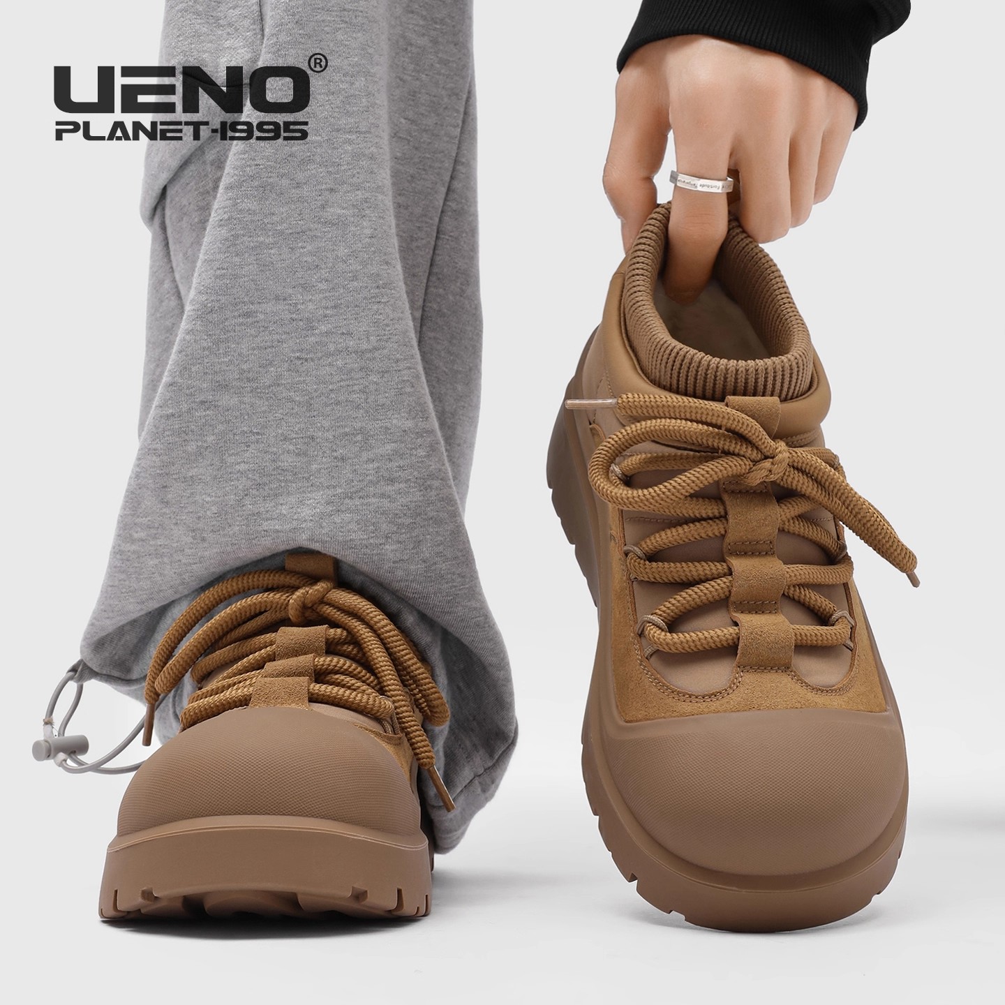 米奇大头雪地靴男2025冬季新款