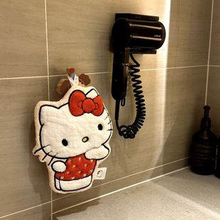 hellokitty擦手巾挂式 可爱毛巾布卫生间浴室超强吸水加厚家居用品