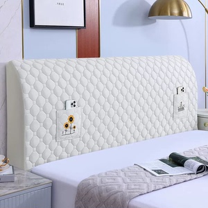 1.5米床头罩2022新款高级感全包靠背木头床头套罩欧式风格可拆洗