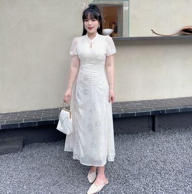 连衣裙新中式国风改良温柔旗袍裙