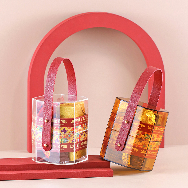 新款手提式喜糖盒亚克力婚礼高级感小众糖果盒结婚专用免折叠礼盒