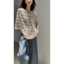 夏の复古轻彩~爆款条纹【汉麻+莱赛尔_干爽凉感】26新/七分袖T恤