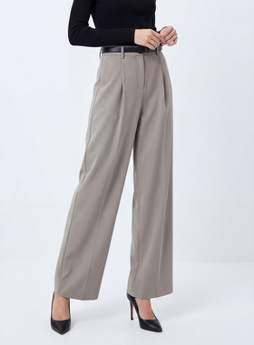 戎美 极简R0W风_超薄体感澳洲琎口超细120s精纺羊毛经典裤