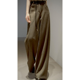 舒适派 含腰带 风行者 25冬 视觉拉腿高腰显瘦休闲阔腿裤 戎美