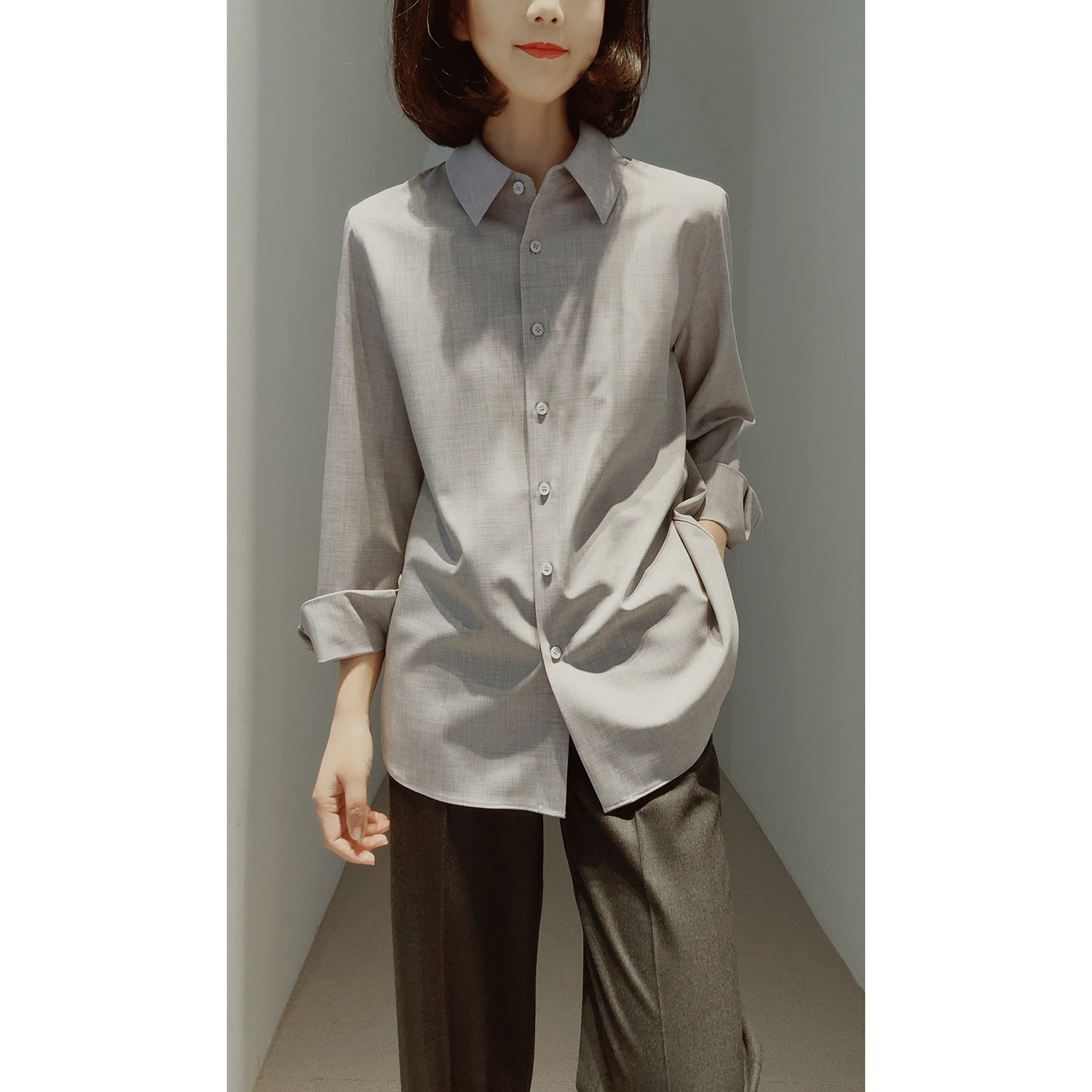 -26冬~意产REDA【*禾秀场同款/可机洗/100敲细精纺羊毛】长袖衬衫