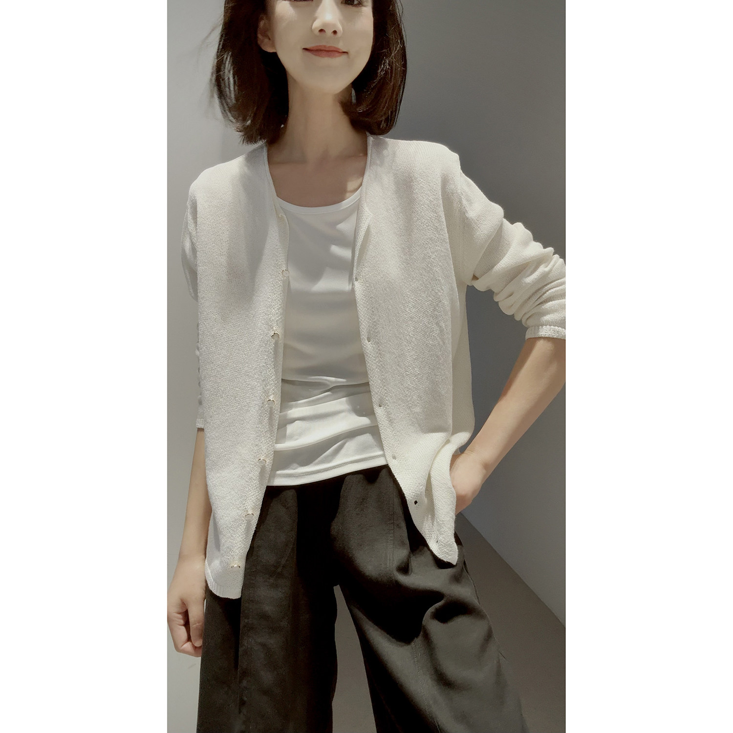 26夏新品【会呼吸和纸纱】少女感多色凉感温柔针织开衫上衣女