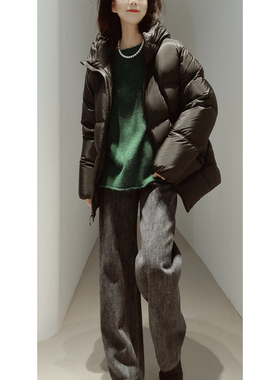 男女同款~26超轻抗寒【细格科技料/白鹅绒】3D立裁/可调帽羽绒服