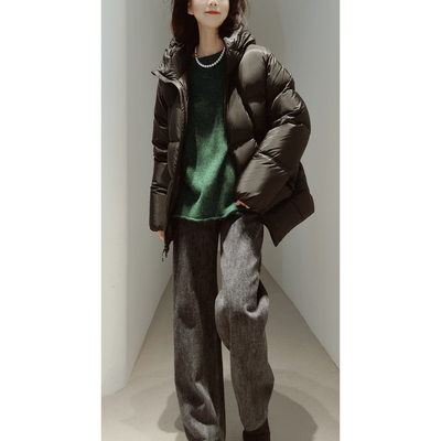 科技料白鹅绒3D立裁可调帽羽绒服