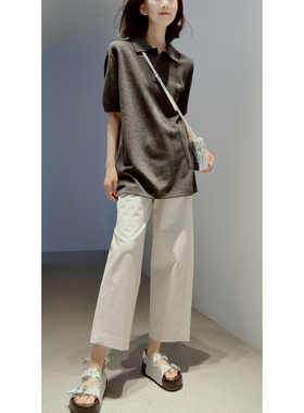 26春夏 柔垂透气立体羊毛棉珠地 时髦老钱大/小廓形Polo衫短袖T恤