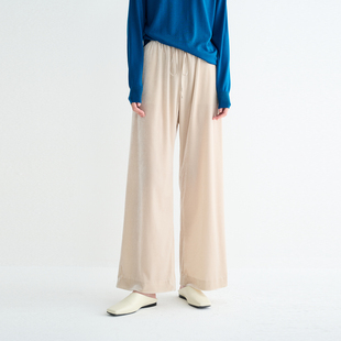 戎美【KZ0810903】打造气场感 真丝丝绒显高显瘦空气拖地神裤