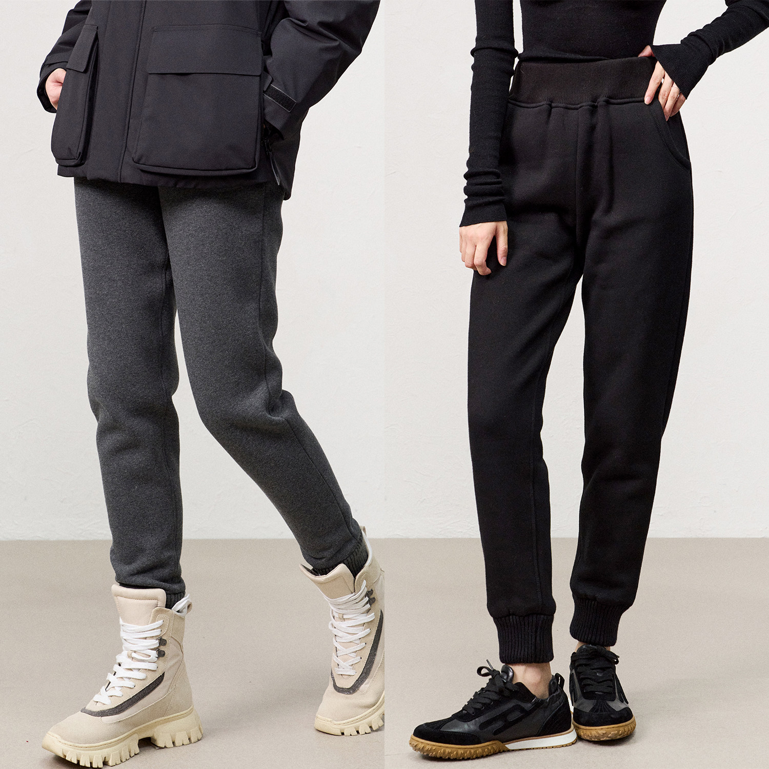 苣暖零下40°【抵抗严寒加厚拉绒/升级保暖】螺纹收口弹力隆冬裤