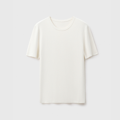 慢真丝饱满筋骨呼吸柔软短袖上衣