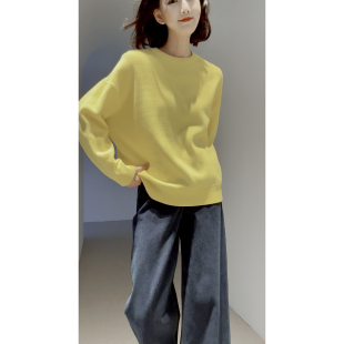 调色盘针织衫 百搭套衫 长绒棉 经典 宽松休闲圆领长袖 26春