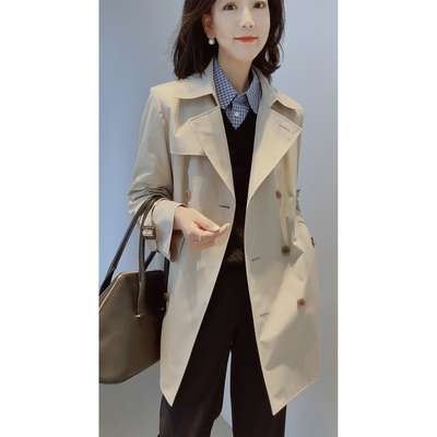 高支长绒棉亲肤透气瘦巧身型风衣