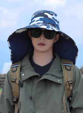 垂钓渔夫帽超大沿男女防晒夏季