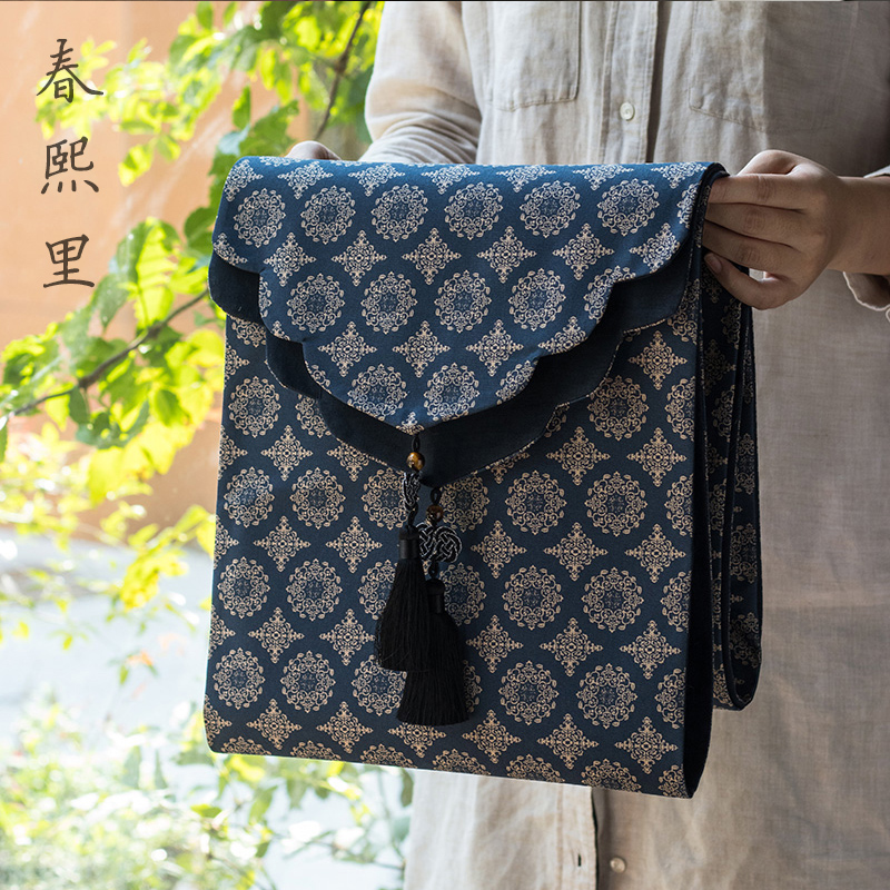 茶席中式禅意流苏桌旗桌布茶盘