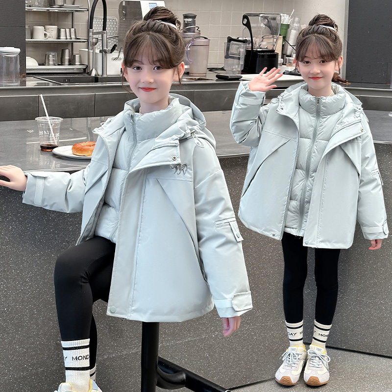 女孩三合一加厚冬季外套棉衣洋气