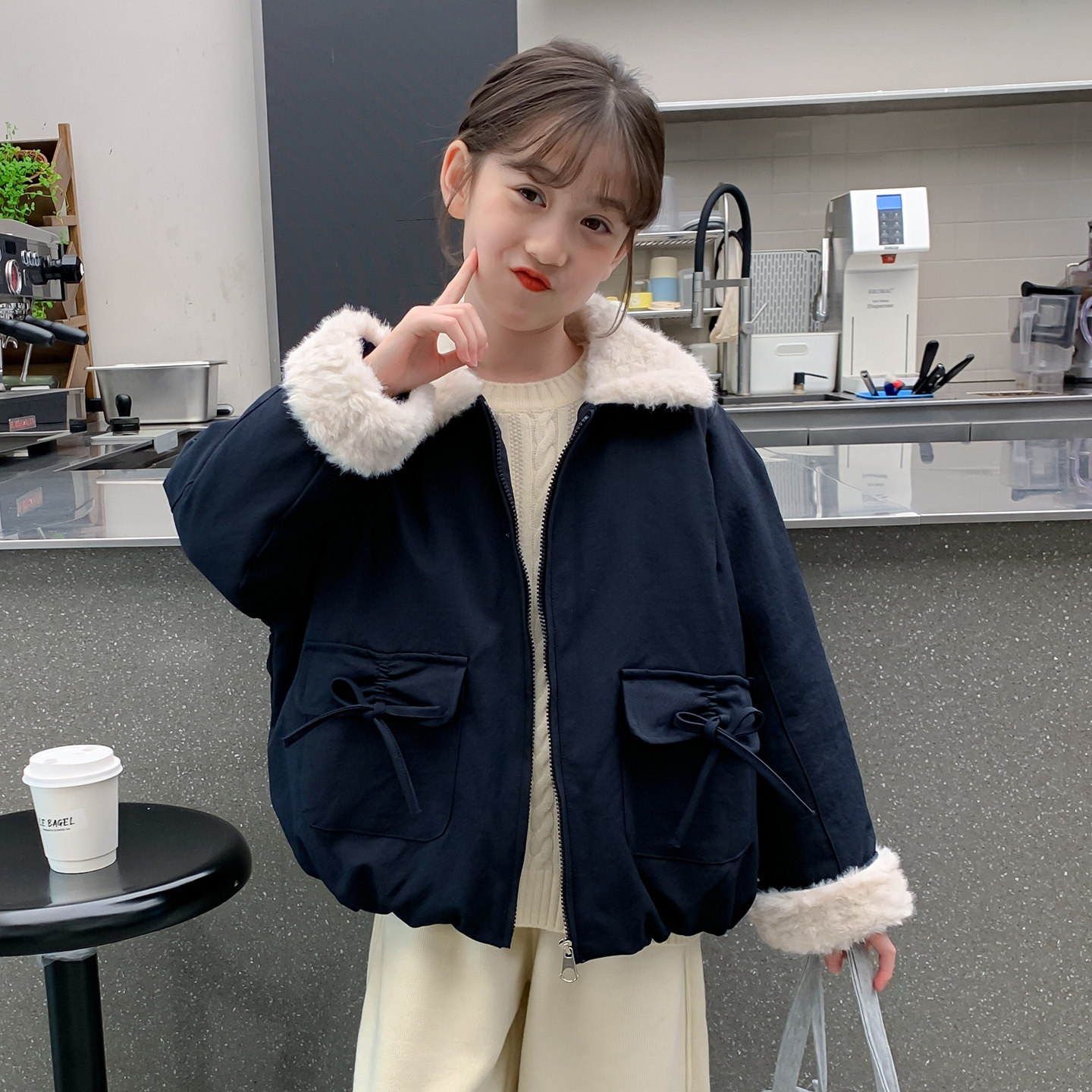 女童翻毛领派克服2025新款中大童加厚洋气外套冬季棉服女孩棉衣潮,童装/婴儿装/亲子装,普通外套,淘宝优惠券,粉丝福利购,淘宝优惠卷