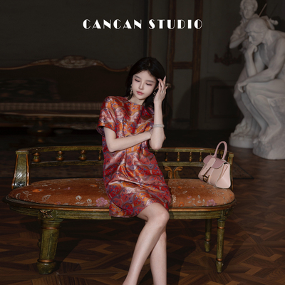 CANCANSTUDIO新中式双面连衣裙