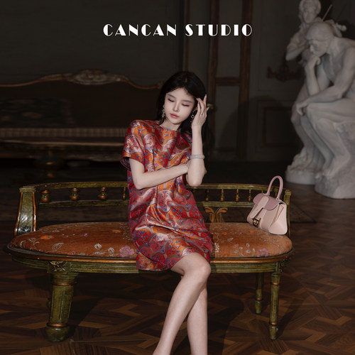 CANCANSTUDIO新中式双面连衣裙