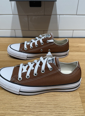 CONVERSE匡威 All Star棕色低帮男女休闲鞋复古透气帆布鞋A15957C