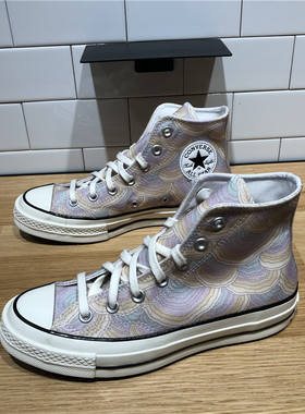 Converse匡威新款1970s男女复古浅紫色高帮休闲透气帆布鞋A07885C