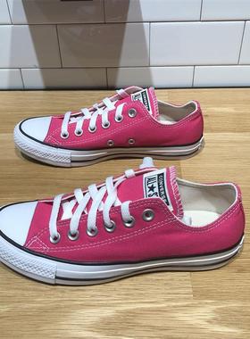 CONVERSE匡威 All Star玫红西瓜红男女低帮透气休闲帆布鞋A06569C