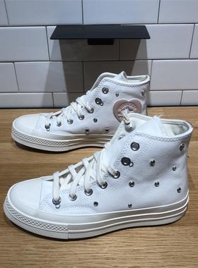 CONVERSE匡威 1970S甜酷风闪钻感珠珠链条男女高帮帆布鞋 A10304C