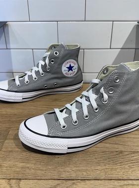 CONVERSE匡威 All Star灰色男女高帮透气休闲鞋复古帆布鞋147128C