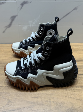 CONVERSE匡威Run Star Motion黑色高帮未来电波厚底增高鞋171545C