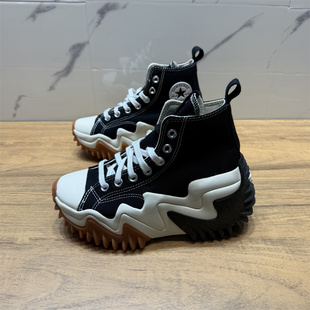 CONVERSE匡威Run Star Motion黑色高帮未来电波厚底增高鞋171545C