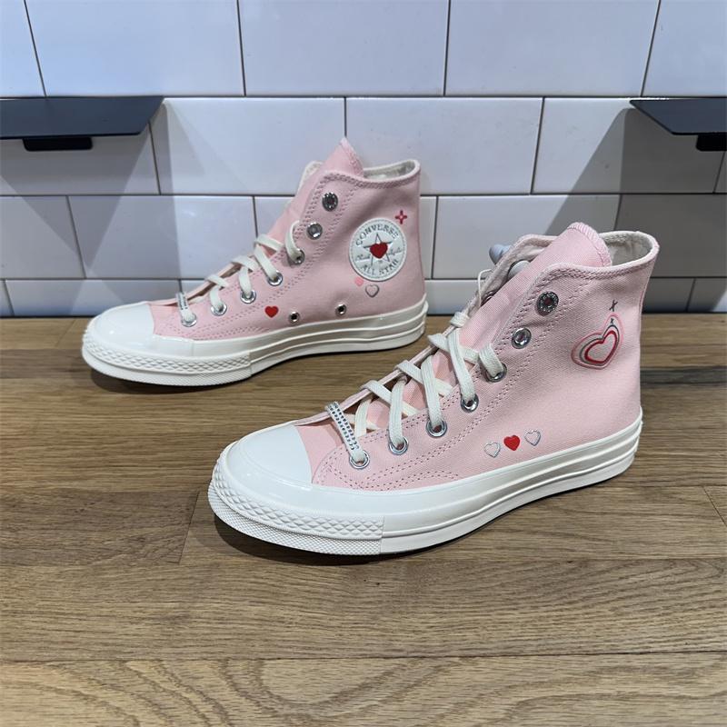 爱心帆布鞋Converse/匡威高帮女
